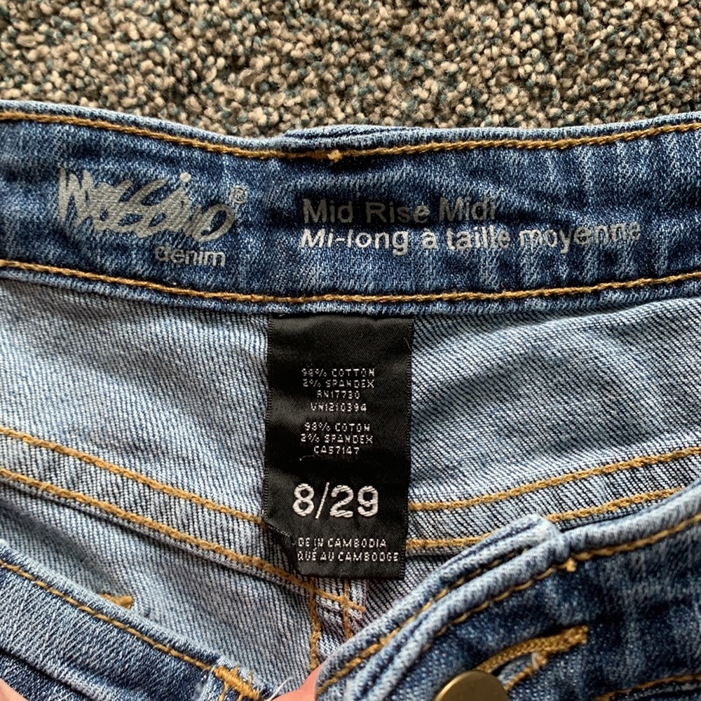 Mid Rise Jean Shorts - Picture 3 of 6